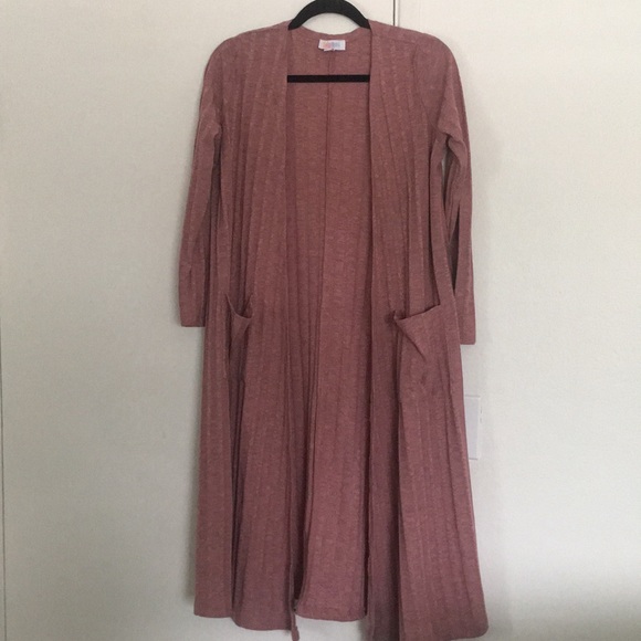 LuLaRoe Sweaters - Lularoe Sarah Dusty Pink Cardigan Sz Small